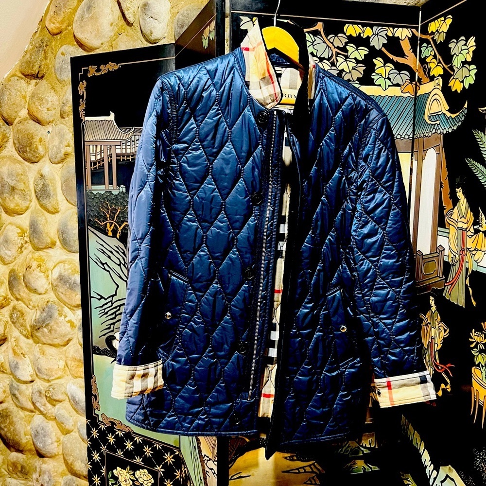 Men quilted Burberry Jacket